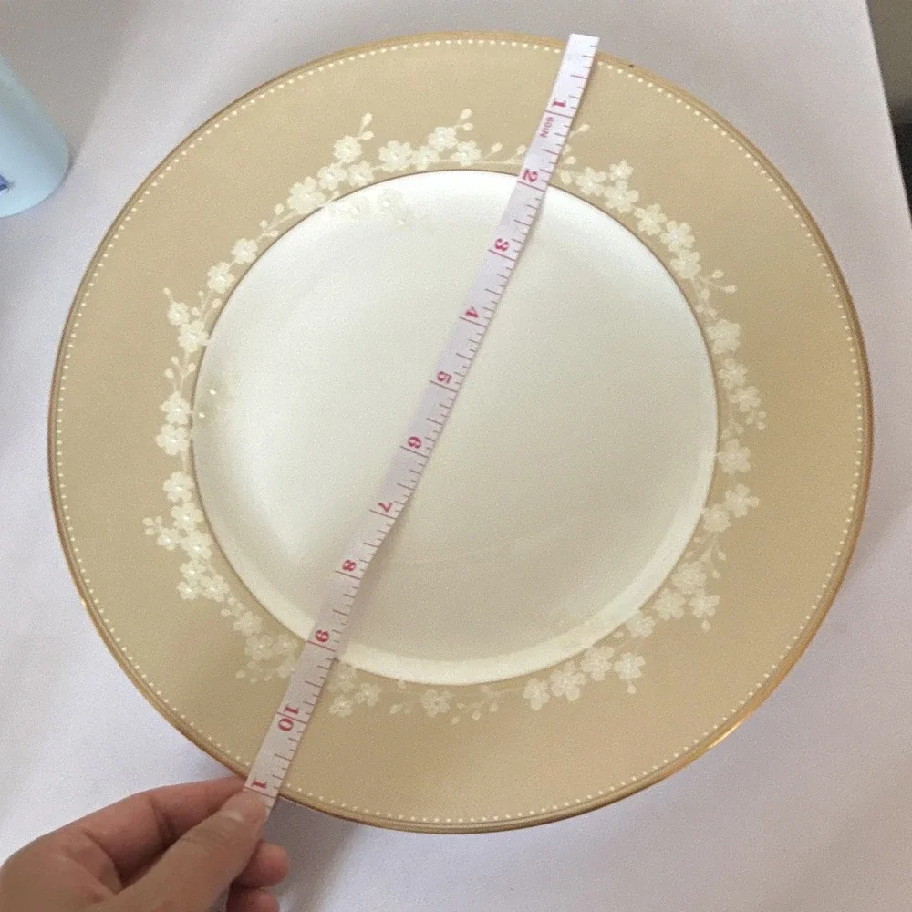 Lenox Classics Collection Bellina Gold Floral Bone China 10.5in Dinner Plate